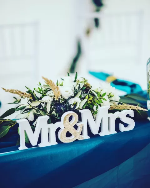Nápis Mr a Mrs
