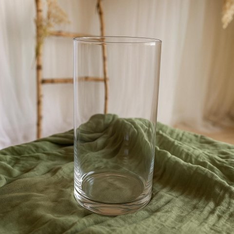 Cylindr váza s širokým dnem výška 20 cm